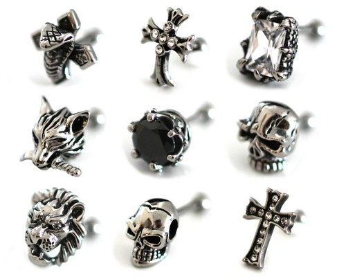 Skull fake plug - fake, strass
