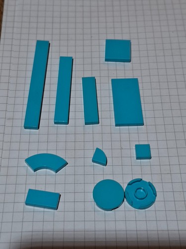 Lego fliese medium - medium, azur