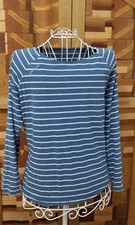 Mammut - Damen - Langarmshirt  - Gr. L - Blau / Weiss