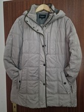 Damen Jacke Größe  46, Silbergrau , gesteppt mit Kaputze, Sehr Gut Erhalten