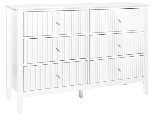 Kommode weiß schmal geriffelt