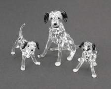 Swarovski 628948 + 628909 + 628947 Dalmatiner Familie - Set Mutter und Welpen