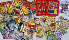 POKEMON Sammelkarten Glanzkarte Sticker NINTENDO Pikachu Glurak Mewtu Ponita