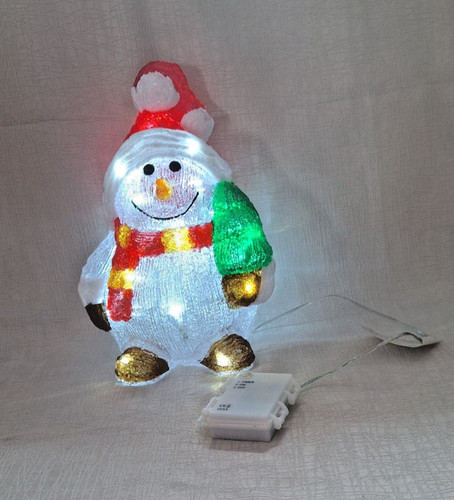 Schneemann aus acryl - aus,