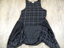 M.P. by Style schönes kariertes Hängerchenkleid schwarz grau Gr. 1 TOP 1017
