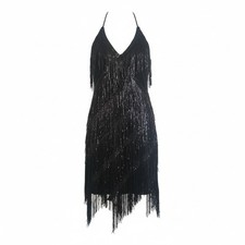Damen Cocktailkleid Fransen