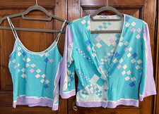 EMILIO PUCCI Twin-Set Jacke Top, sommerlich, Jersey Baumwolle/Seide IT 42 DE 34