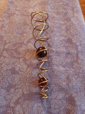 Windspiel Metall mit 2 Glaskugeln  zum Aufhängen 28cm Lang