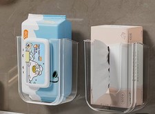 Feuchttuch-Halterung aus Acryl – 2er Set | Transparent & Stilvoll für Bad & WC