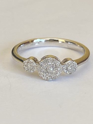 Dreifach cluster ring karat - 9,