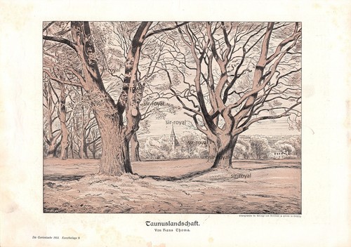 Taunuslandschaft hans thoma - -,