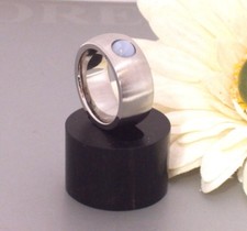 Neu Edelstahl Ring Silber
