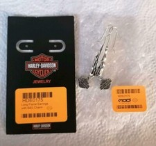 Harley Davidson Ohrhänger Flamme Bar & Shield Logo Sterlingsilber Ohrringe