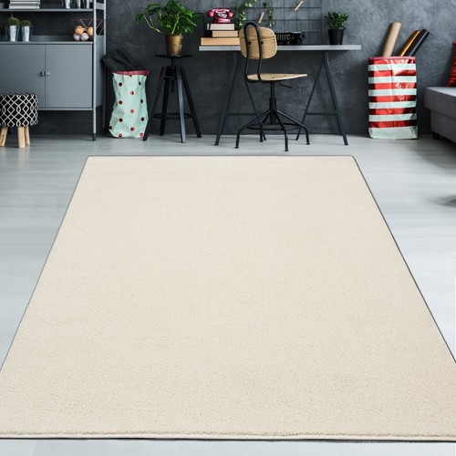 Teppich creme uni praktisch - teppich,