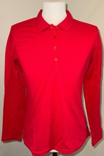 Damen Poloshirt Kariban Langarm XL 100% Baumwolle