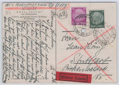 Reich postkarte mit - d.,