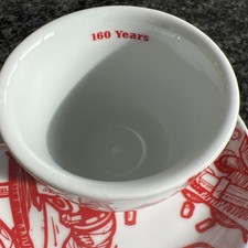 6 dickwand Porzellan Espressotassen Untertassen Julius Meinl 100 Jahre Sammler