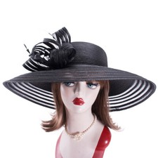 Damen Federkleid Breite Krempe