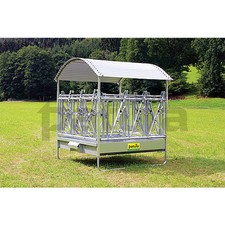 PATURA Profi Viereckraufe Heuraufe mit Sicherheits Fangfressgitter