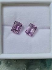2 schöne  Amethyste im Smaragd Schliff       (A31)