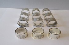 12 Serviettenringe mit Dekor