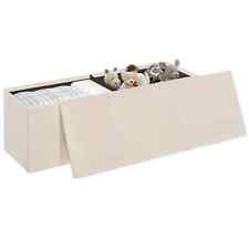 Sitzhocker Sitzbank Stauraum Truhenbank klappbar Teddystoff Truhenbank 101bge