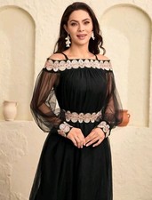 Wow Kleid mit Guipure Spitze und Gürtel /für Hochzeit / Fest