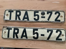 altes DDR Nummernschild - Kfz-Kennzeichen: TRA 5-72 - Zustand mäßig gut