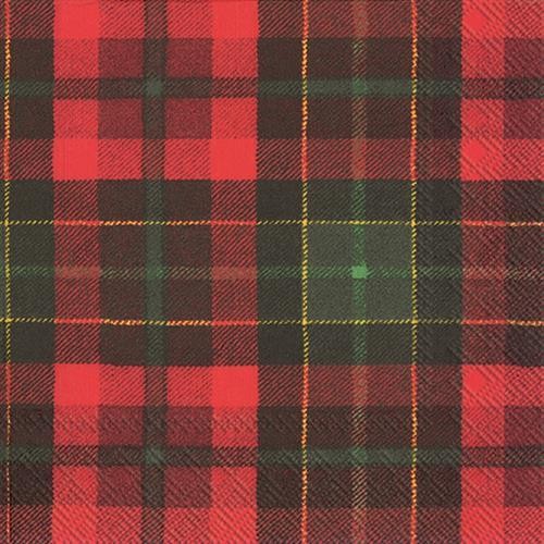 Servietten tartan red karo - 20,