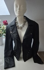 Joseph Ribkoff Damen Kunstleder Lederjacke Jacke Style schwarz  Nieten Gr. L Neu
