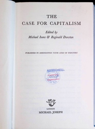 The case for capitalism - capitalism, ivens