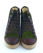 Leder Turnschuhe von BC Gr. 43 Grün Damen-Schuhe Sneaker Freizeitschuhe Neu