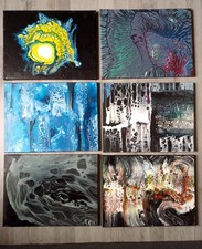 Abstraktes Bilder Set Je 40*30cm Unikate Kunst Leinwand Acryl Pouring