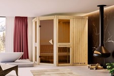 Sauna Saunakabine Heimsauna Innensauna Amelia 2 Elementsauna 68mm 196x196cm