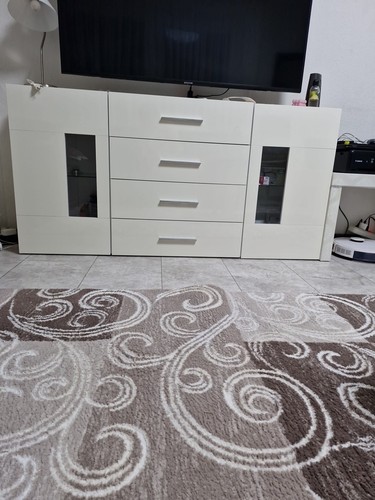 Sideboard weiß beige - sideboard, weiß/beige