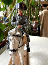 Figur - Napoleon Bonaparte auf Pferd - 15 x 6,5 x 19 cm - vollplastisch -  Zinn