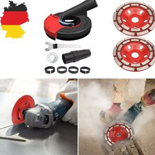 Betonfräse Set | Flex Winkelschleifer + Staubabsaugung + 2 x Diamantschleiftopf