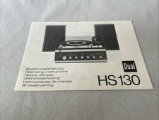 Dual HS130 CS 1224 Plattenspieler Bedienungsanleitung BDA  HS 1 30 Anleitung