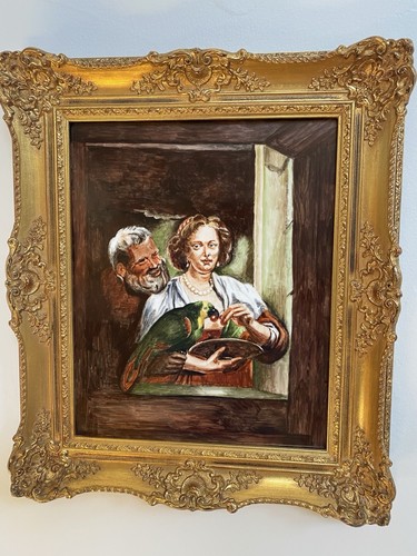 Porzellanbild mädchen mit - porzellanbild:,