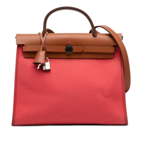 Hermès toile herbag - toile, zip