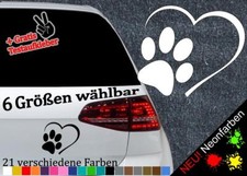Herz mit Pfote Aufkleber Hund
