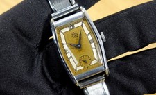 JUNGHANS 22 x 37 mm WW2 Military WWII ca. 1945 vintage Uhr Handaufzug "läuft an"