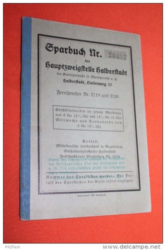 Altes sparbuch halberstadt - sparbuch, ,