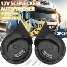 2X 12V 400DB Elektrisch-Schnecken Klang Hupe Lufthorn Laut Horn Auto Fanfare LKW