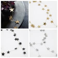 House Doctor Girlande Stars schwarz silber gold Metall Sterne Tisch Deko Advent