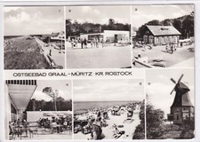Ansichtskarte Graal-Müritz - Promenade/Broiler-Gaststätte/Milchbar/Windmühle
