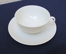 Arzberg 1382 Teetasse mit Untertasse Tee Tasse weiß einfarbig