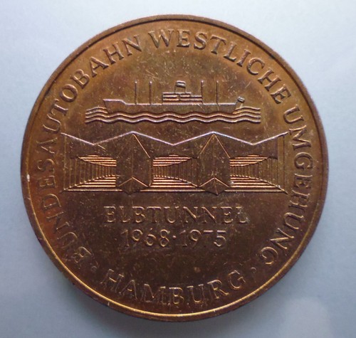 Medaille elbtunnel hamburg - medaille,