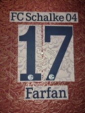FC Schalke 04 Farfan 17 blau Flock Beflockung für Trikot Spielertrikot z0210