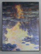 Wanddekoration Claude Monet 1907 Seerosen Wandobjekt 60x80cm Sperrholz Bild L3-M